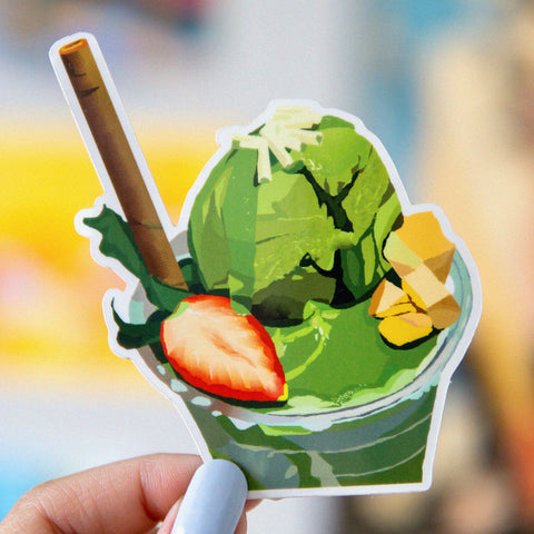 matcha ice cream sticker